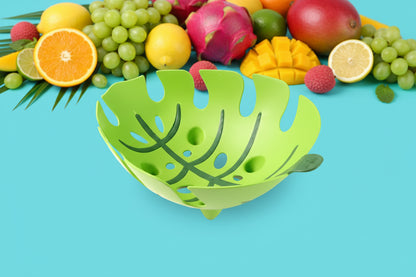 Leaf-shaped Plastic Fruit Basket (1 Pc)