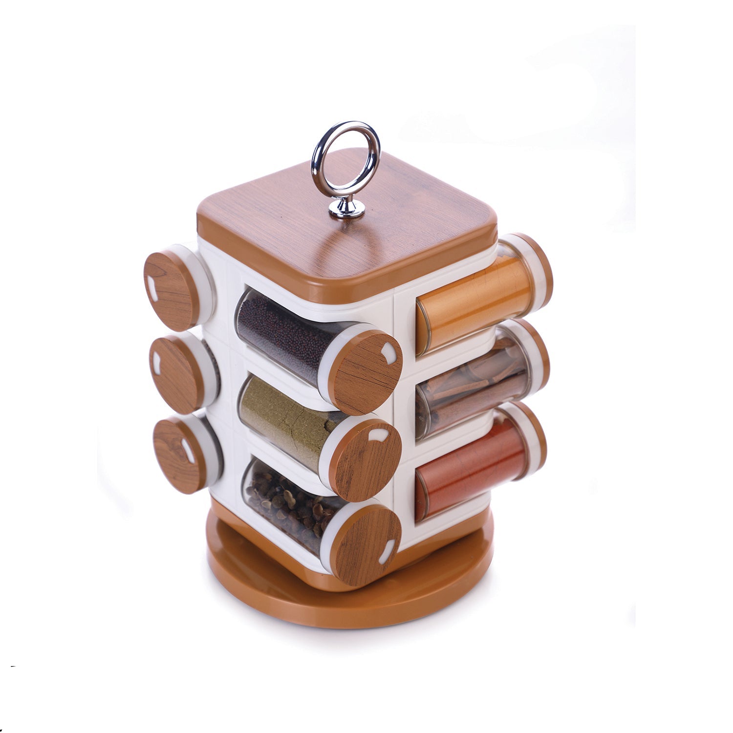 
 12-jar Revolving Spice Rack Masala Box
